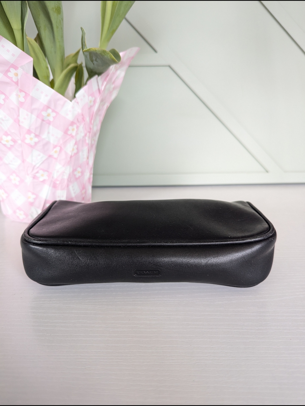 Vintage Coach LeatherChunky Case, also referred to as a cosmetic or makeup - Picture 6 of 11